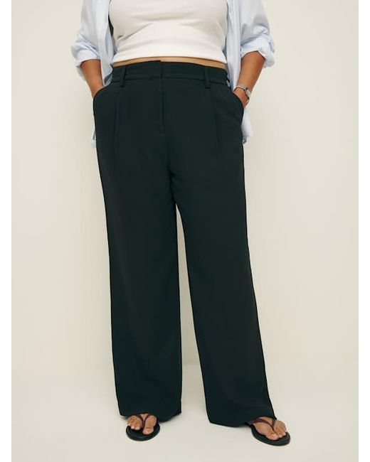 Reformation White Alex Mid Rise Pant Es