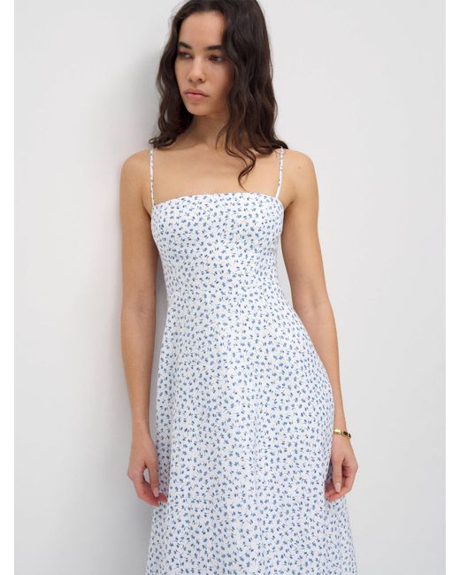 Reformation White Monette Linen Dress 10