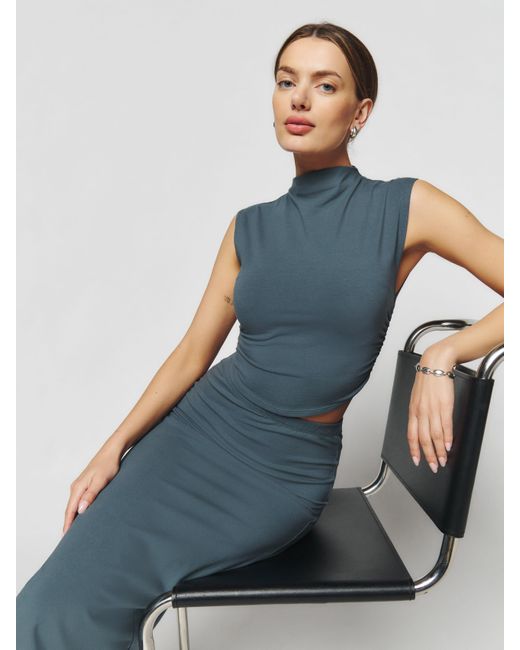 Reformation Foster Knit Two Piece in Blue Lyst