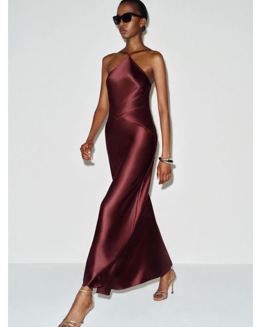 Reformation Red Emilee Silk Dress
