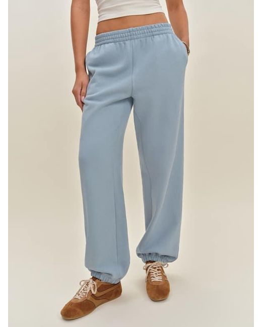 Reformation Blue Skye Boyfriend Sweatpant