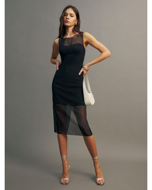 Reformation Black Eydie Dress
