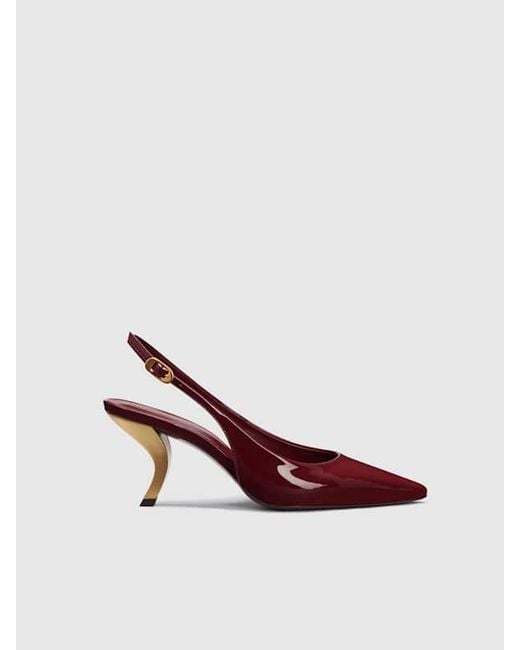 Reformation White Cassie Slingback Heel 7