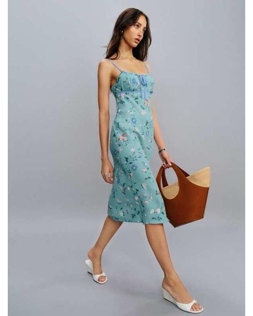 Reformation Blue Camira Dress