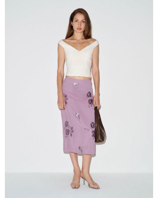 Reformation Pink Devi Knit Top