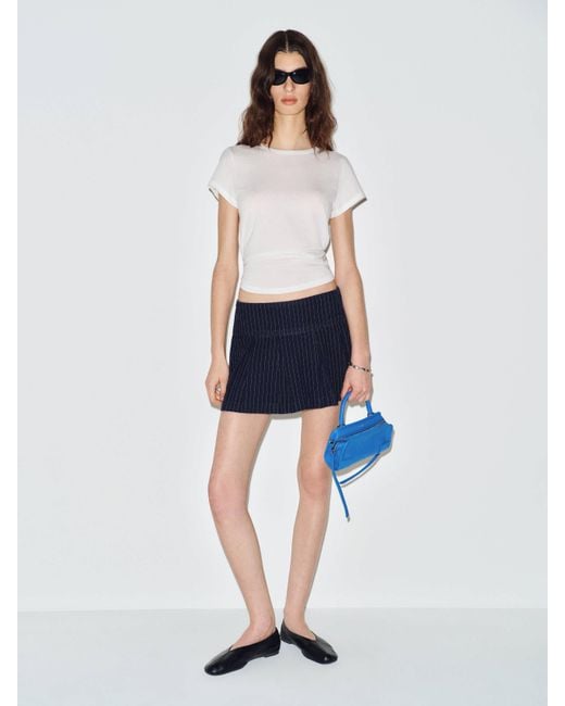Reformation White Brenda Denim Mini Skirt 0