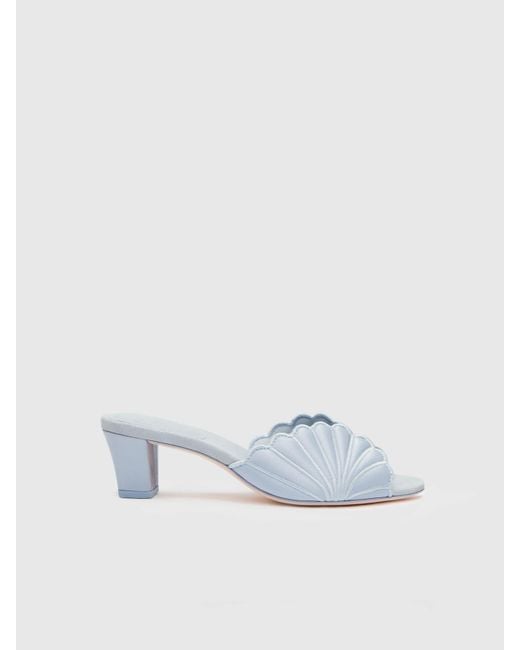 Reformation White Waldena Block Heeled Mule 5