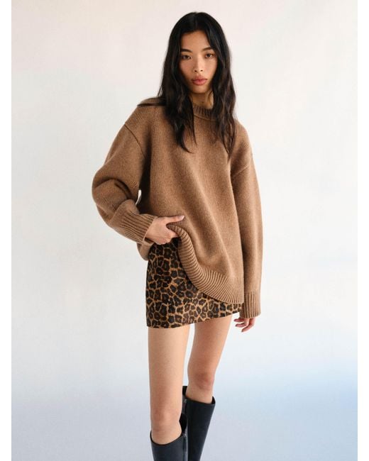 Reformation Natural Jo Regenerative Wool Oversized Crew Sweater