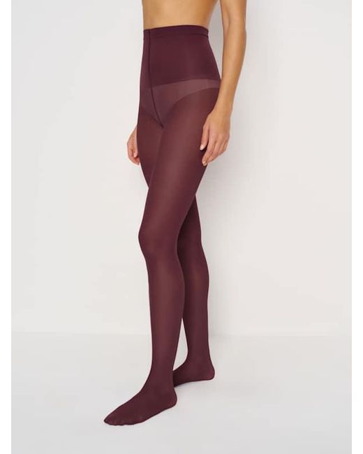 Reformation Red Swedish Stockings Svea Sheer Tights Deep