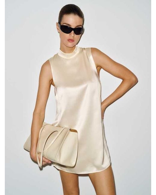 Reformation White Lantana Silk Dress