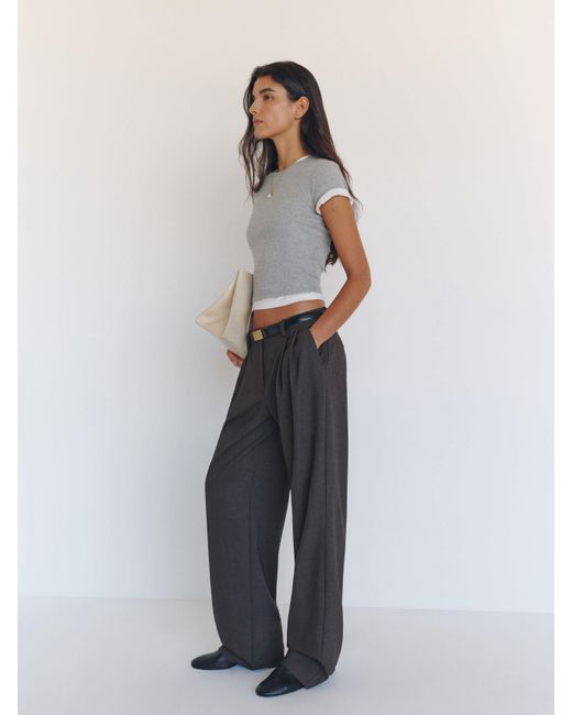 Reformation White Frances Low Rise Relaxed Short Pant 0P