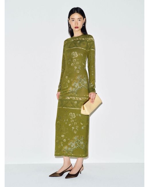 Reformation Green Tommie Knit Dress