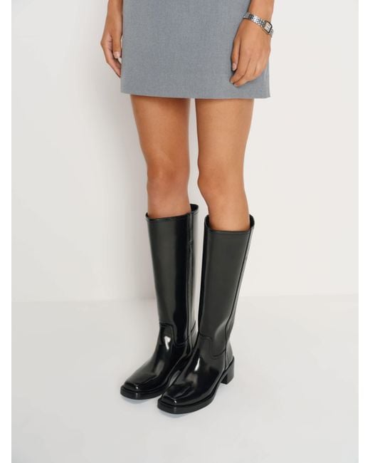 Reformation Black Frances Knee High Boot