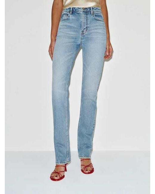 Reformation Blue Donny Stretch High Rise Slim Jeans