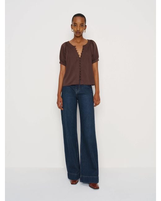 Reformation Blue Calia Top