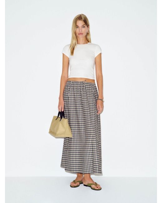 Reformation White Cleo Skirt