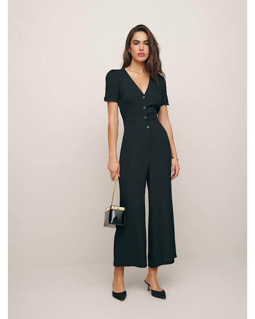 Reformation Blue France Jumpsuit 0