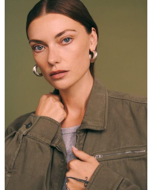 Reformation Green Marco Bomber Jacket