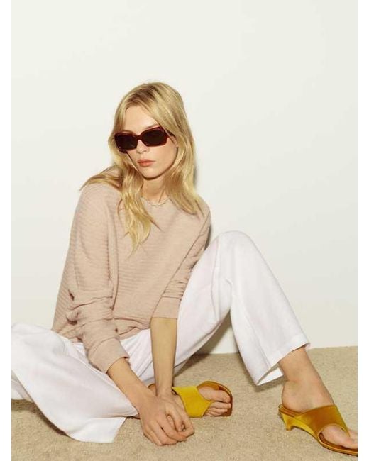Reformation Natural Cashmere Boyfriend Sweater