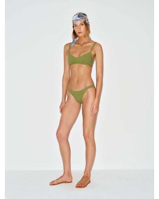 Reformation White Campo Bikini Bottom Bean