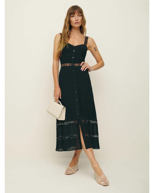 Reformation Blue Wynton Dress