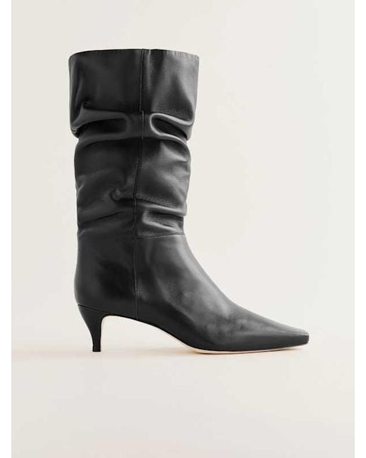 Reformation Blue Rosie Mid Shaft Boot
