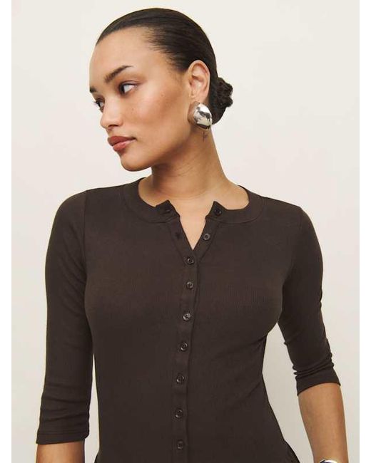 Reformation Luka Knit Dress in Natural | Lyst