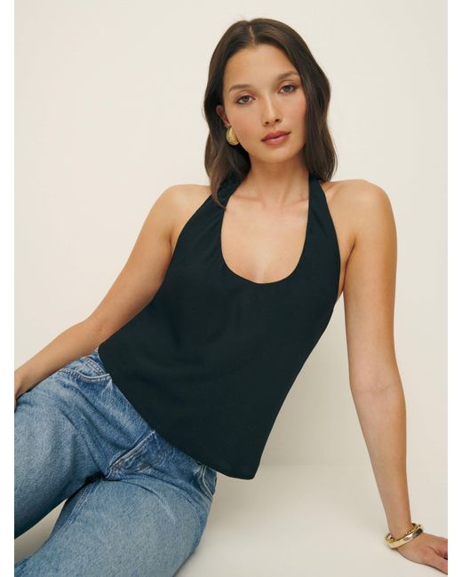 Reformation Blue Kylo Top