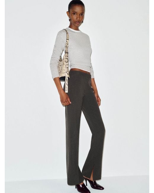 Reformation White Addison Low Rise Pant Mid