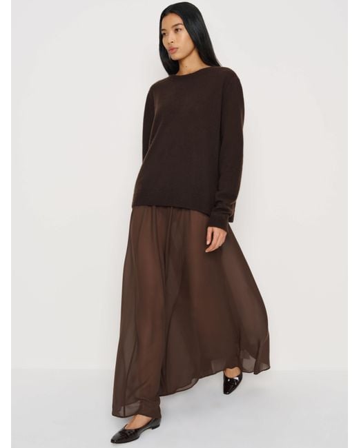 Reformation Brown Gemma Skirt Sheer 0