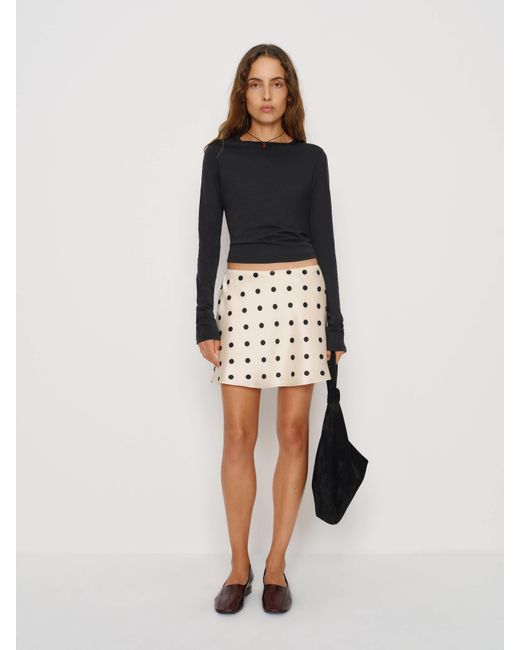 Reformation Natural Brandy Silk Skirt