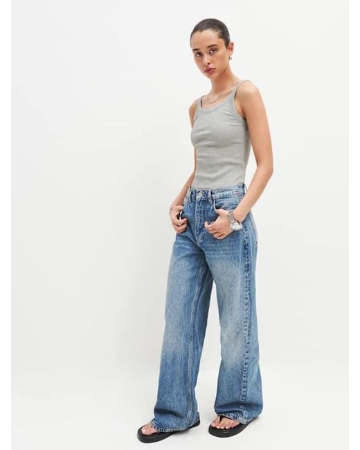 Reformation Blue Calie Tank Top Heather