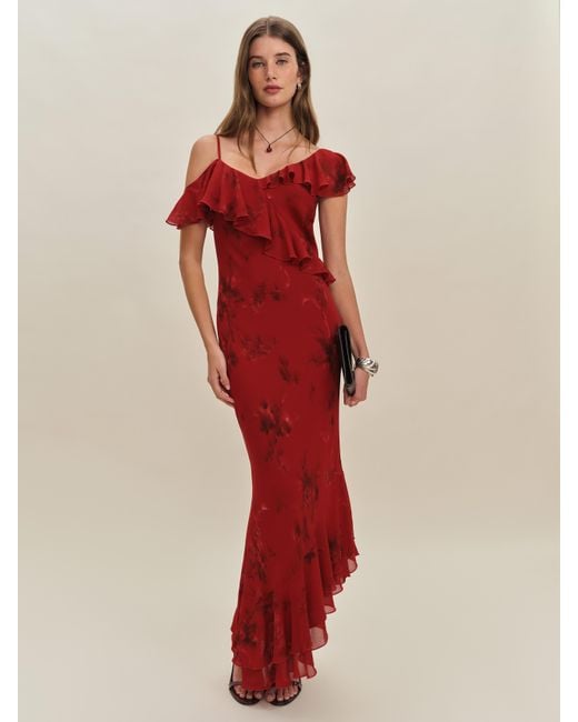 Reformation Red Martine Dress