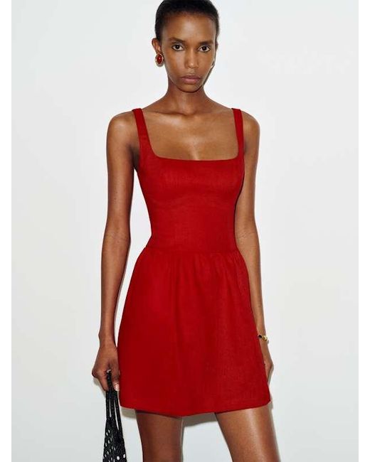 reformation mini linen dress Reformation Malvina Linen Mini Dress by Reformation