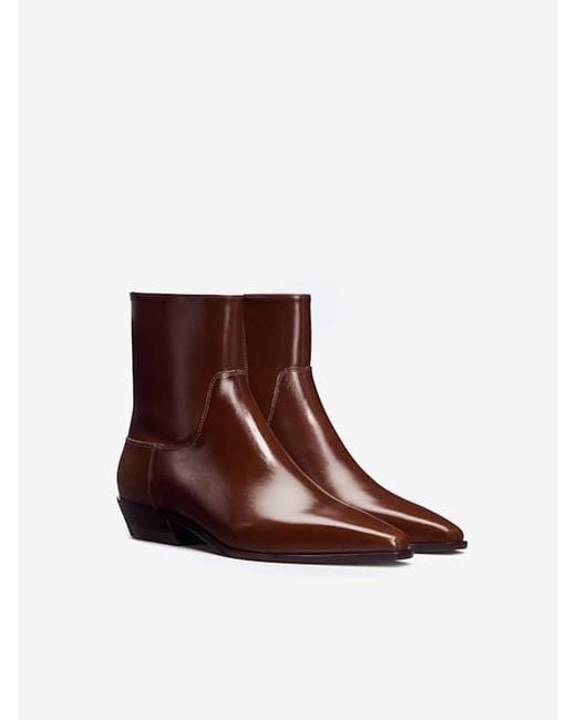 Reformation Brown Dominique Ankle Boot