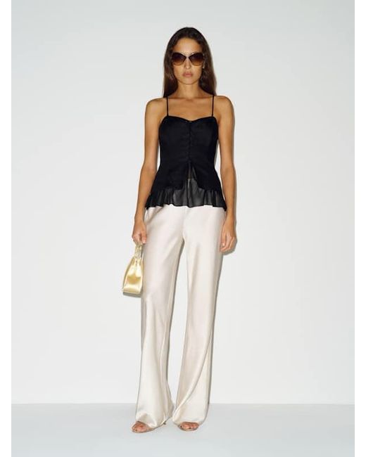 Reformation White Colette Linen Top 0