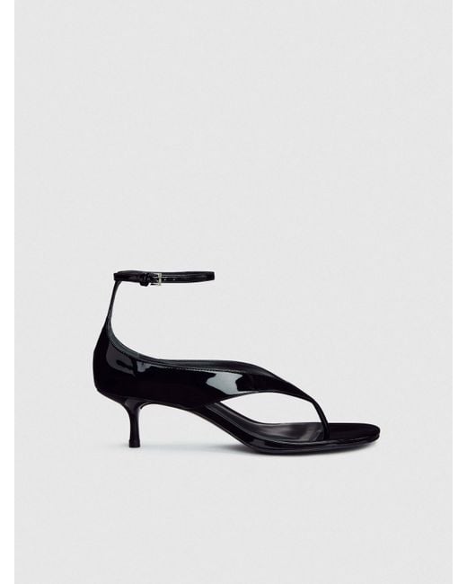 Reformation White Stef Heeled Sandal Patent
