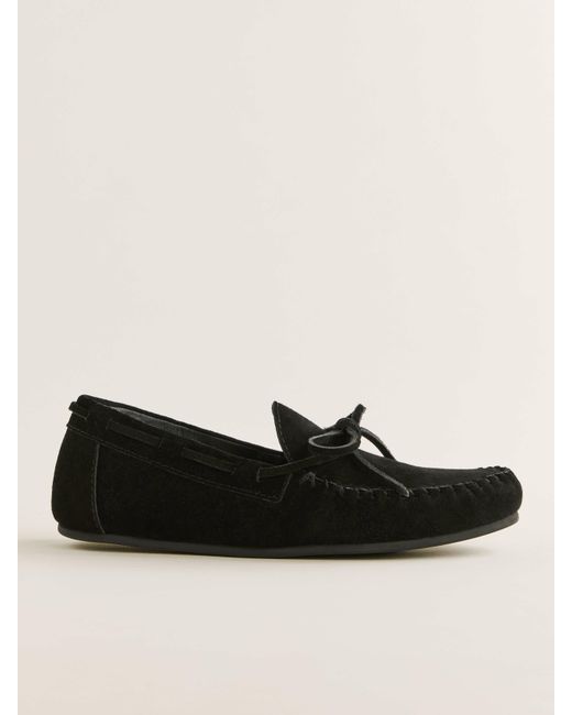 Reformation Black Annette Moccasin Suede 6