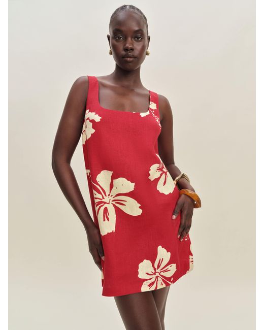 Reformation Hamley Linen Dress 0 in Red | Lyst UK Reformation Hamley Linen Dress 0 in Red | Lyst UK