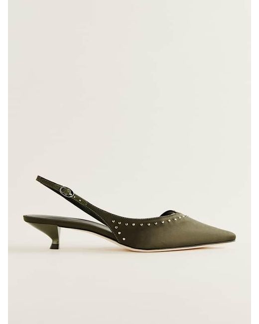 Reformation Natural Sadie Kitten Heeled Slingback