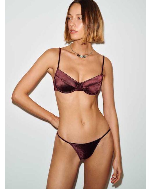 Reformation White Evie Bikini Bottom