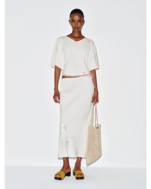 Reformation White Vintage Lou Lou Set