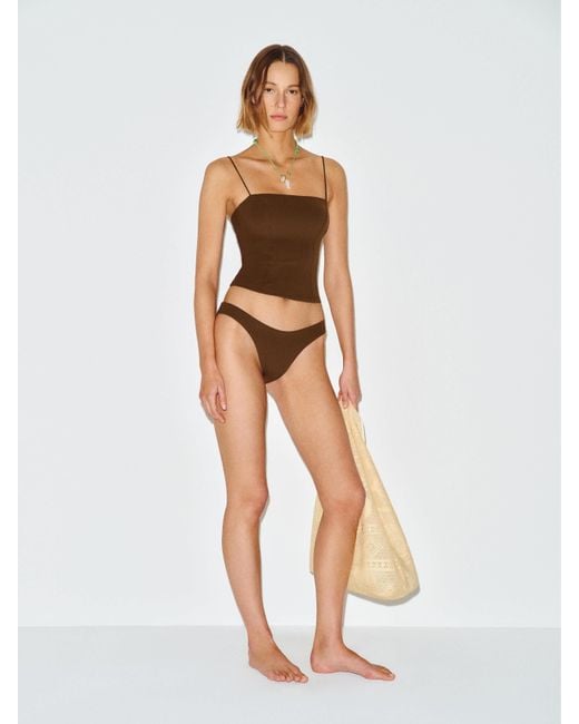 Reformation White Elise Tankini