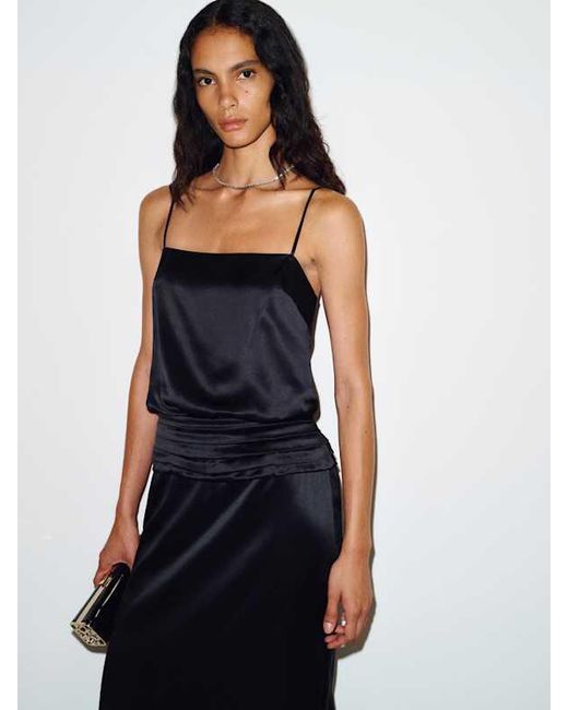Reformation Blue Ofelia Silk Dress 0