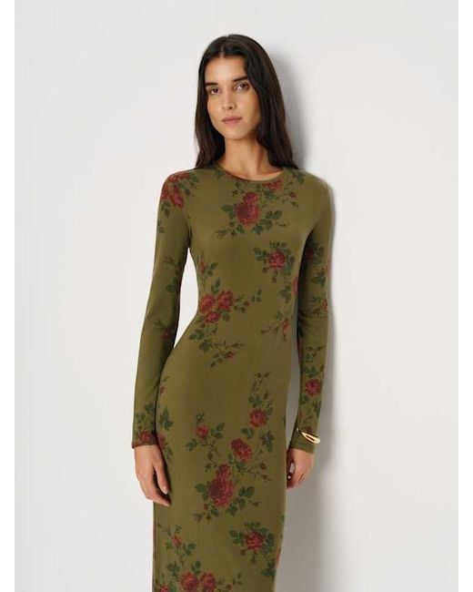 reformation tommie knit dress brittanyamonroe on LTK Maxi dresses An undone bouquet is scattered across the verdant background of a soft knit dress mostly made from sustainable Tencel lyocell. Reformation Tommie Knit Dress in