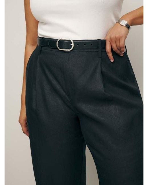 Reformation White Alex Linen Pant Es