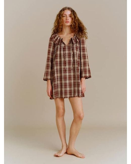 Reformation Brown Madeline Sleep Dress