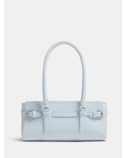 Reformation Blue Beatrice Shoulder Bag