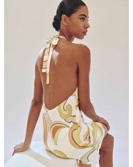 Reformation Natural Opaline Silk Dress