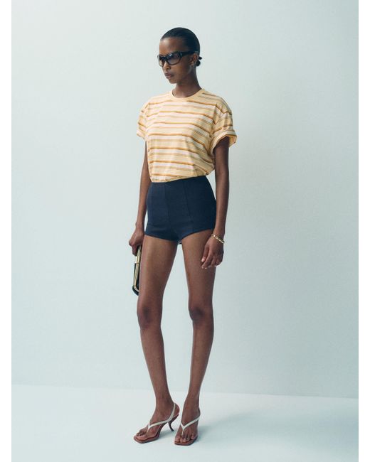 Reformation Blue Rowan Oversized T-Shirt